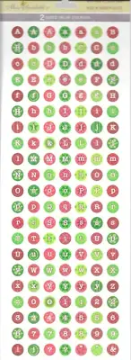 ALPHABET Red Green Christmas Upper Lower Case Letters Miss Elizabeth's Stickers