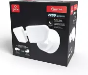 Globe LED Security Light 2200 Lumens Dusk to Dawn Outdoor Wall Mount – White