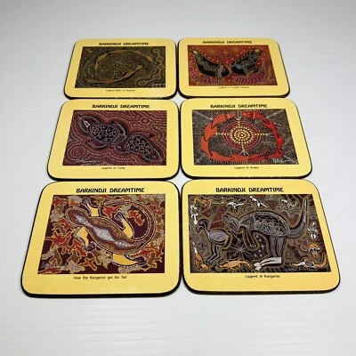Ashene Indigenous Australian Barkindji Dreamtime Art Coasters Housewarming Gift