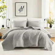 Kienna Quilt Set-Luxury Double Sided Stitching Design Summer Blanket Lightweight