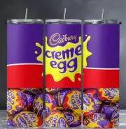 CHOCOLATE CREME EGG 20oz Skinny Insulated Tumbler Lid Straw