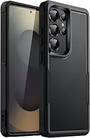 JETech Case for Samsung Galaxy S25 Ultra 5G, Heavy Duty Dual-Layer Protection, Rugged Tough Shockproof Phone Cover with Matte Design (Titanium Black)