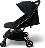KARION Pro Travel Stroller – Lightweight & Compact, Adjustable Recline & Footrest, All-Terrain Wheels, Storage Basket, SPF 50 Sunshade, Detachable Belly Bar & Parent Cup Holder for On-The-Go Families