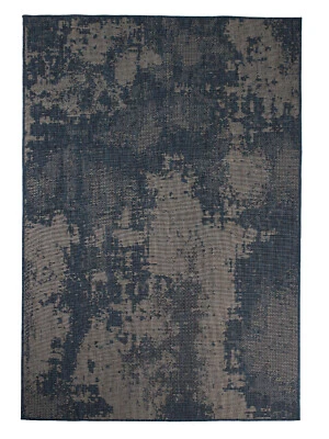 Midnight Blue Vintage Faded, Bohemian Indoor Outdoor Area Rug - 1126