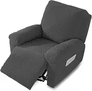 NORTHERN BROTHERS Oversized Recliner Cover, Stretch Recliner Covers That Stay in Place, Washable Lazy Boy Recliner Chair Covers, Furniture Protector Recliner Slipcovers, XL Large, Dark Grey