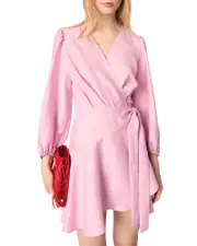 Maje Linen Wrap Dress