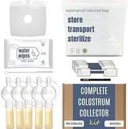 Colostrum Collector - Complete Colostrum Collection Kit - Collect, Store, Safely Transport to Hospital, Feed The Baby, Clean and Reuse