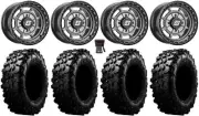 Sedona Rift 15x7 Wheels Grey 32" Carnivore Tires RZR XP 1000 / PRO XP