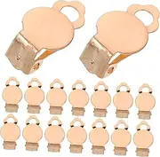 GAROZATION 50pcs Non-Pierced Frog Ear Clips Exterior Decals Door Decals Clip-on Converters Exterior Parts Decals Stripe Decals Tail Logo Decals Trunk Decals Clip-on Earrings Golden Iron