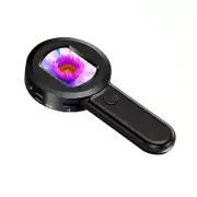 100X Mini Pocket Microscope Coin Jeweler Loupe Lens Illuminated Handheld Tool