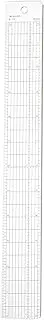 Westcott Grid Ruler with Metal Cutting Edge, 1.5 x 12.5, Transparent (B-1M)
