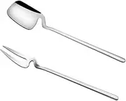 DINHEAROM Stainless Steel Eating Cutlery Pc Portable Tableware Set Coffee Spoon Fruit Fork Set for Travel Home