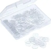 WILLBOND 200 Packs Clear Disc Pads to Stabilize Earrings, Plastic Discs for Earring Backs