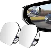 KEWAYO 2pcs Blind Spot Mirror, 360 Degree Adjustabe HD Glass Blind Spot Mirrors, Frameless Convex Rear View Mirror, for any Van, Car, Suv and Trucks.