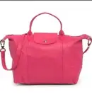 Longchamp Le Pliage Cuir Medium Leather Satchel Crossbody ~NIP~ Rose PINK