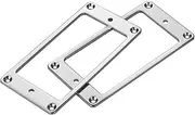 2pcs Pickup Mounting Rings for Humbucker Pickups Cover Frame Set Replacement for LP Guitars Silver