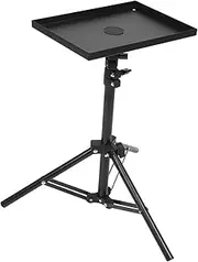NULYLU Adjustable Height Projector Stand with Tripod Base for Laptops and Projectors Heavy Duty Flat Base Design for Home Use Live Broadcasts and Multi Device Compatibility