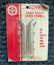 Schwinn Bicycle NOS Brake Lever Covers SILVER GLITTER Stingray