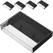 iplusmile Retro Cassette Tape Holder 5pcs Plastic Recording Tape Case Crystal Storage