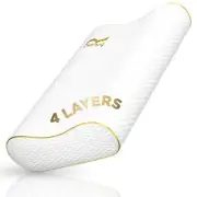 Memory Foam Pillows, Cervical Pillow, 4-Layer King, Contour Pillow, Side Slee...