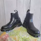 Dr Martens Unisex Black Wincox Chelsea Buckle Boots Mens Size 5 Women Size 6