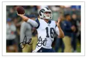 JARED GOFF LOS ANGELES RAMS LA SIGNED 6x4 PHOTO AUTOGRAPH PRINT NFL FOOTBALL