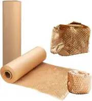 Honeycomb Packing Paper Wrap Eco-Friendly Cushioning Roll for Fragile Items, ...