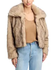 Aqua Faux Fur Coat