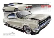 Monaro HK HK MONARO SILVER MINK A2 FRAMED PRINT (HC74)