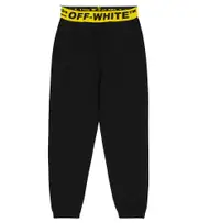 [Off-White Kids] Off-White Kids Logo cotton jersey sweatpants Y 8 black