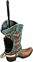 Western Boot Toilet Brush Holder - Rustic Bathroom Décor with Cowboy Boot Design