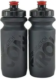 Controltech Wide-Mouth Bike Cycling Water Bottle 600 ml Black, 2 Bottle #TB2622