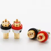 Preffair High End RCA Socket Connector Gold Plated Brass Audio Female Jack HIFI