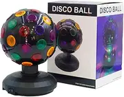 ZYColor 360° Rotating Disco Ball Light with Strobe & Multicolor Modes - USB/Battery Powered Party Lights for DJ, Xmas, Bar Decor (Black)