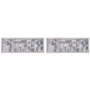 2PK Gibson Gifts Elegant Silver Trio Photo Frame 34x11cm