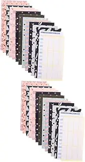 Operitacx 2 Sets Decorative Marble Pattern Cash Envelopes with Expense Tracking Sheets Envelopes Tracking Sheets Stickers for Budgeting Office School
