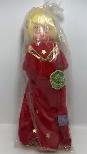 Vintage Forsum Angel Doll Poseable Legs Red Dress 13" Free Shipping
