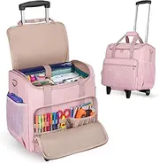 LUXJA Rolling Scrapbook Tote Bag