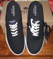 Sperry Top-Sider Women's Captains CVO Drink Sneaker Black Size 12 Lace Up