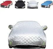 Hail Protector Car Cover, 5 Storeys Thicken Hail Blankets for Car, Hail Blanket for Cars, Padded Car Cover Waterproof All Weather (Silver,Sedan)