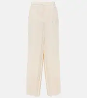 [Joseph] Joseph Tibre plissé wide-leg pants AU 4 white