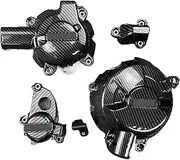 IEDZCUMC Motorcycle Accessories Engine Case Guard Protector Cover Case Compatible with BMW S1000RR/R 2019 2020 2021 2022 2023 S1000RR 2024(Carbon Fiber Texture)
