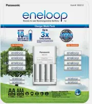 NEW Panasonic Eneloop Rechargeable NiMH Batteries Set 8x AA + 4x AAA + Charger
