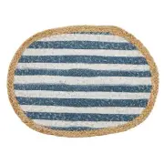 NEW Coastal Home Jute Placemat Pireaus Cott Navy 33x48cm