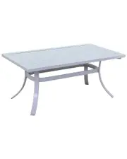 Courtyard Casual Santa Fe Aluminum 42In Rectangle Coffee Table With Slat Top