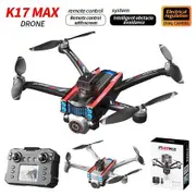 8K Professinal Dual Camera Drone With Screen Remote Brushless Aerial Optical Flow Obstacle Avoidance RC Drone Color Black
