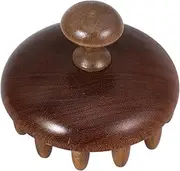 Healeved Wooden Shampoo Brush with Wide Teeth Portable Scalp Massager Comb for Curly Hair Comfortable Material for Shampooing and Relaxation