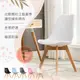 E-home 北歐經典造型軟墊櫸木腳餐椅-五色可選