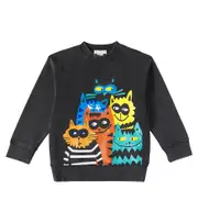 [Stella McCartney Kids] Stella McCartney Kids Printed cotton jersey sweatshirt Y 6 black