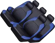 WUISOLQP SUV Seat Covers Hand-Washable Fabric for Added Comfort Car Seat Covers Universal Full Set Trucks Not Fall Off. Wear, Blue